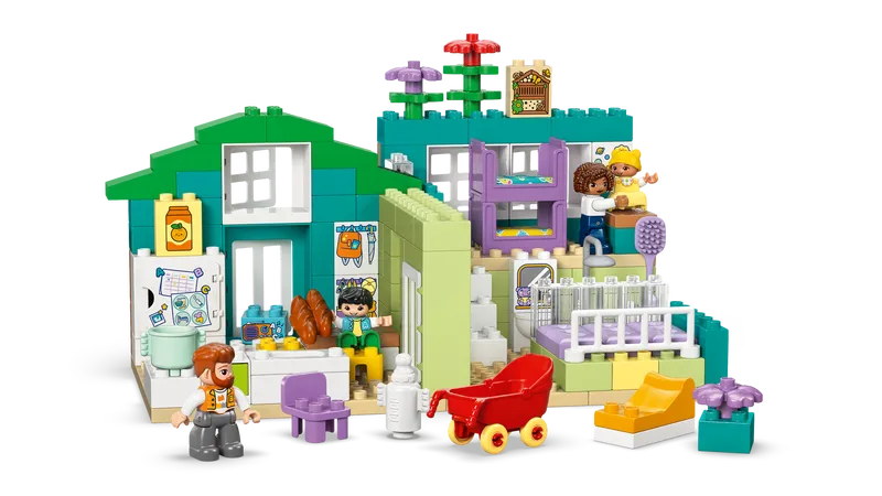 3 in 1 Modern Family House with Figures