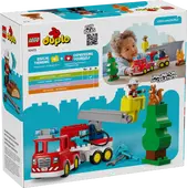 Fire Truck with Hose and Firefighter