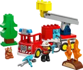 Fire Truck with Hose and Firefighter