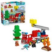 Fire Truck with Hose and Firefighter