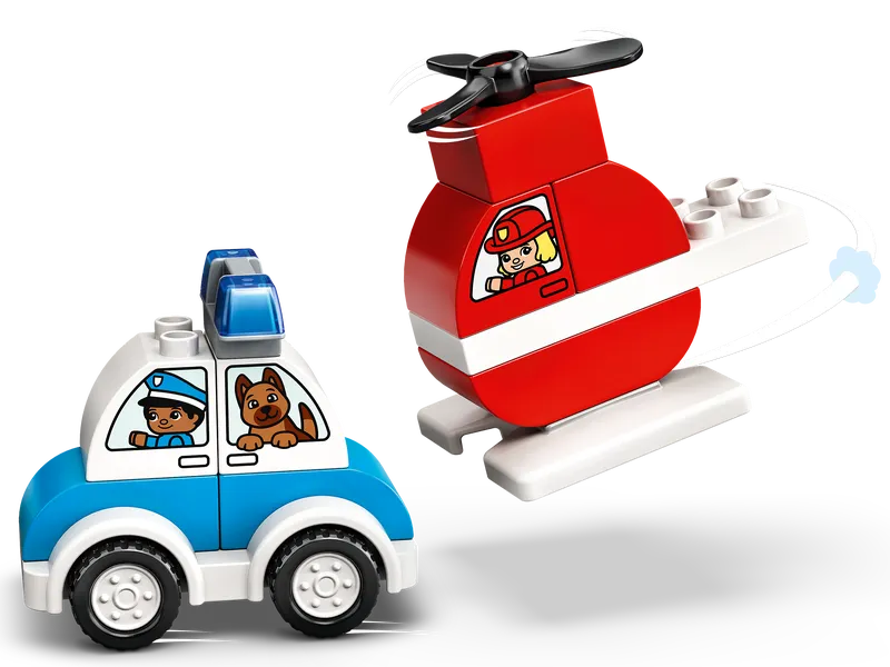 Fire Helicopter & Police Car