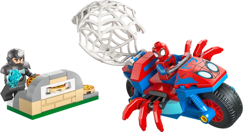 Spidey on his Motorcycle vs. Rhino