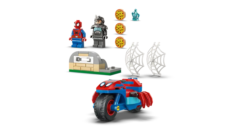 Spidey on his Motorcycle vs. Rhino