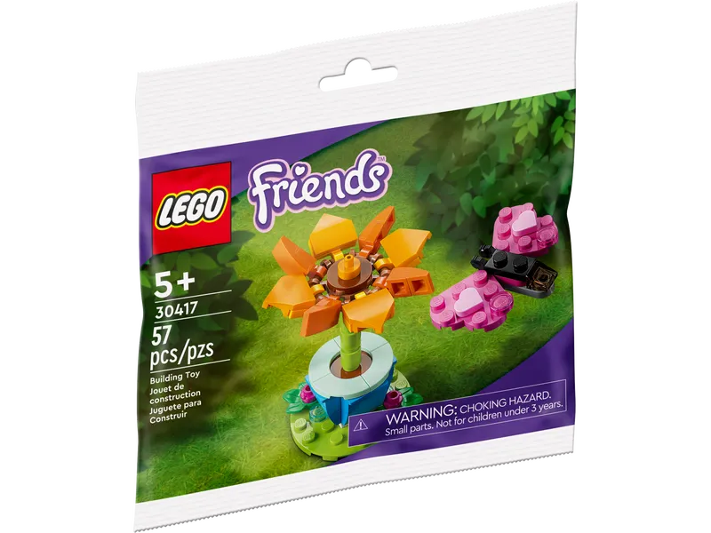 Garden Flower and Butterfly