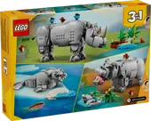 Wild Animals: Majestic Rhino with Birds