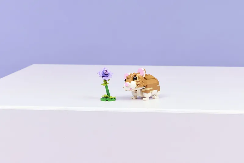 Cute Hamster with a Flower
