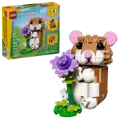 Cute Hamster with a Flower