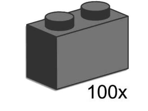 1 x 2 Brick Dark Gray