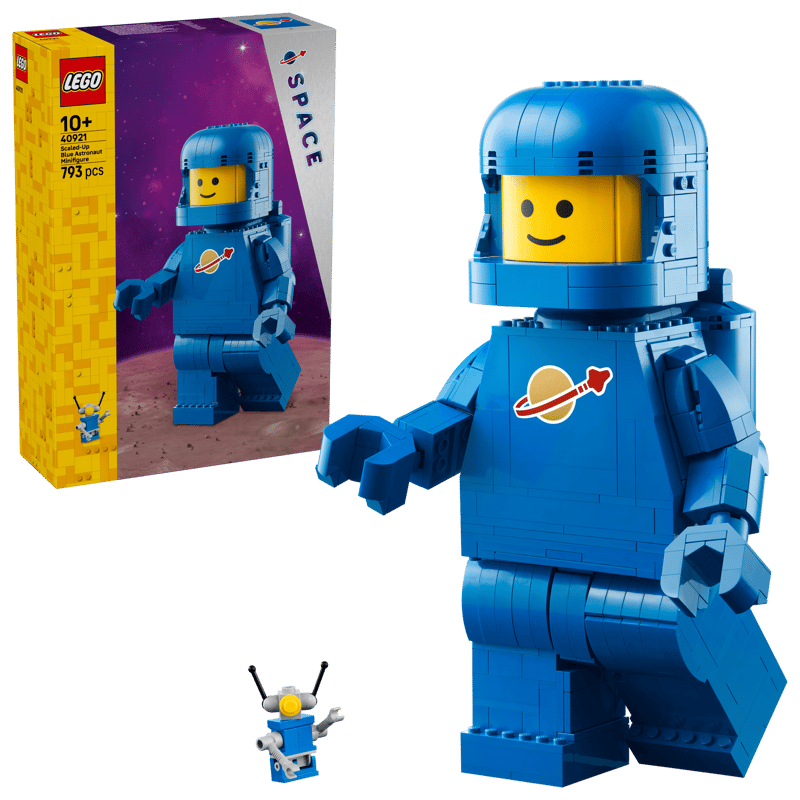 Up-Scaled Blue Astronaut Minifigure