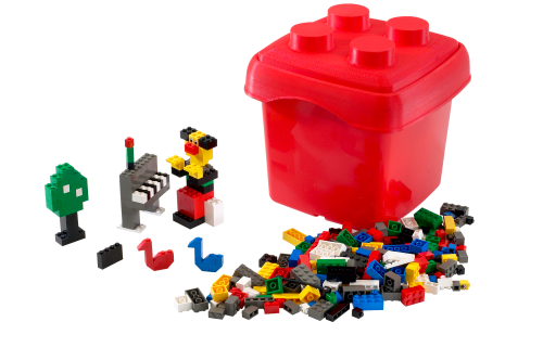 Fun with Bricks {small red bucket} Fun with Bricks {small red bucket}