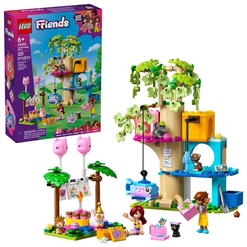 Cat Birthday Party & Tree House