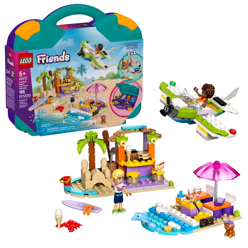 Creative Beach and Travel Suitcase