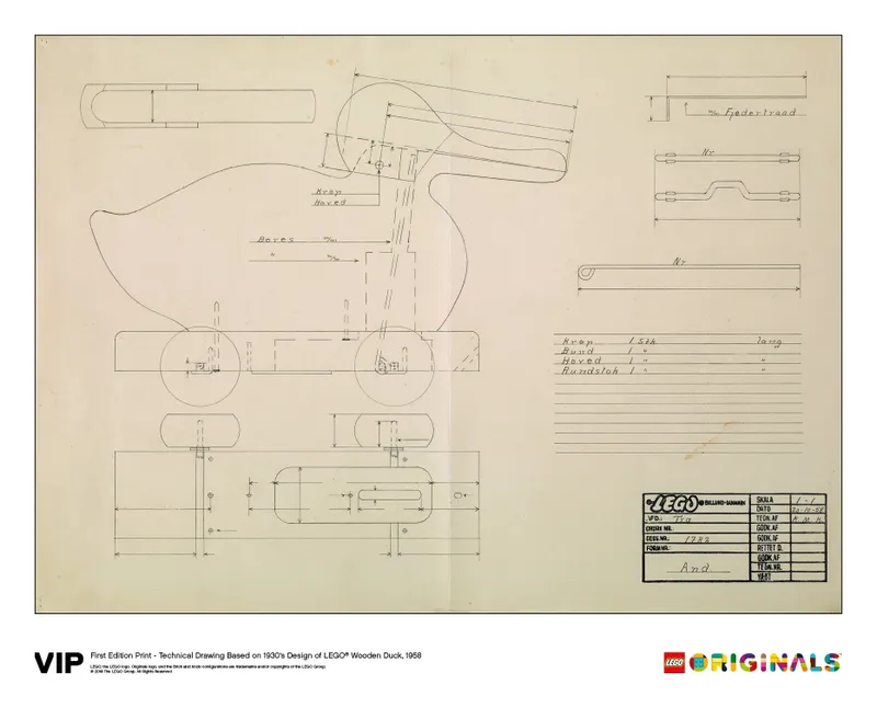 1st Edition of Wooden Duck Print, 1958