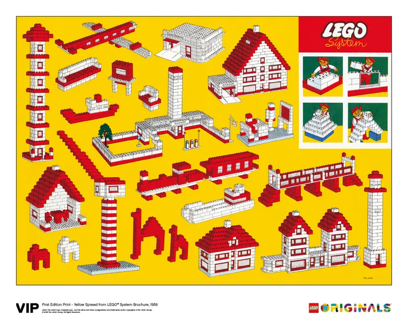 Yellow Spread LEGO System Brochure 1958 Yellow Spread LEGO System Brochure 1958