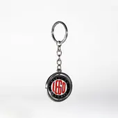Retro Spinning Key Chain 1950s Logo