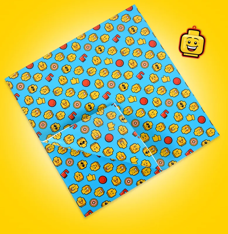 Minifigure Head Wrapping Paper Minifigure Head Wrapping Paper