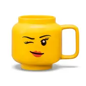 Minifigure Ceramic Mug (Girl Winking 530ml)