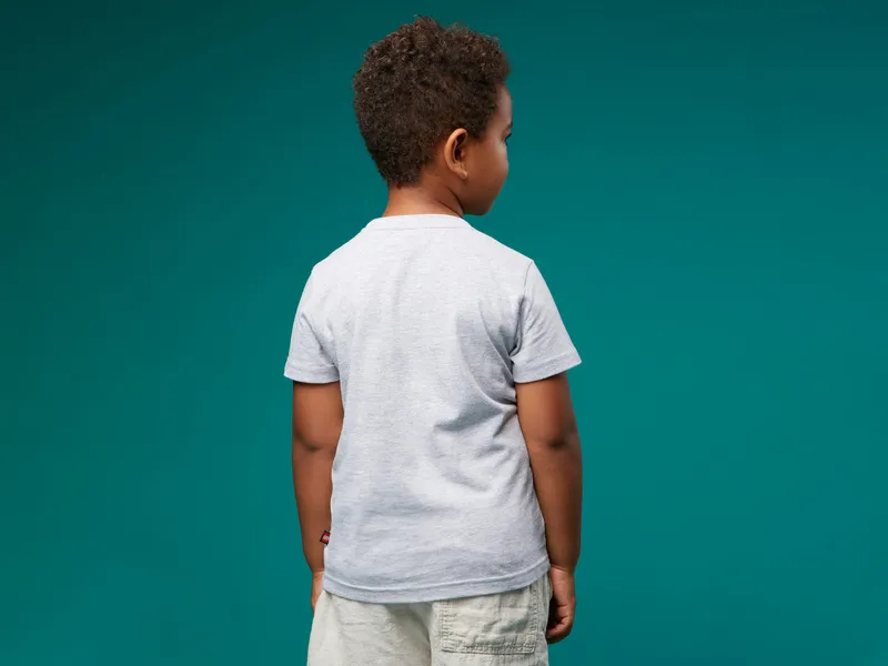 Kids' Short Sleeve Logo T-Shirt – Gray Mélange