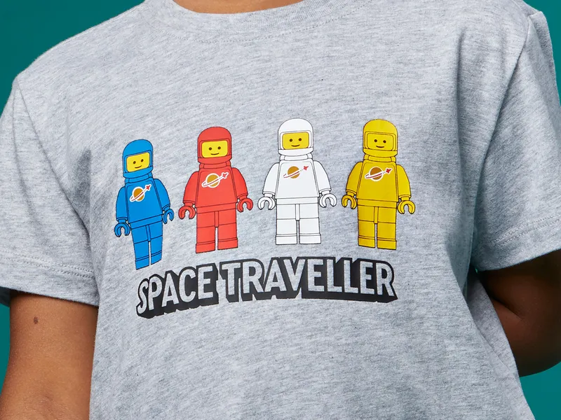 Short-Sleeve Space Traveler Kids T-Shirt – Gray Mélange