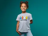 Short-Sleeve Space Traveler Kids T-Shirt – Gray Mélange