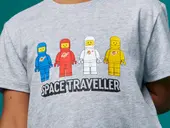 Short-Sleeve Space Traveler Kids T-Shirt – Gray Mélange