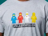 Short-Sleeve Space Traveler Adults T-Shirt – Gray Mélange