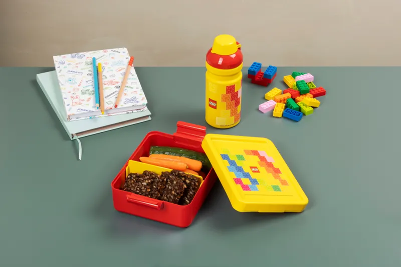 Brick Pattern Lunch Box Set