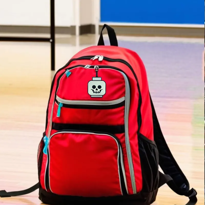 Skeleton Head Glow-in-the-Dark Bag Tag