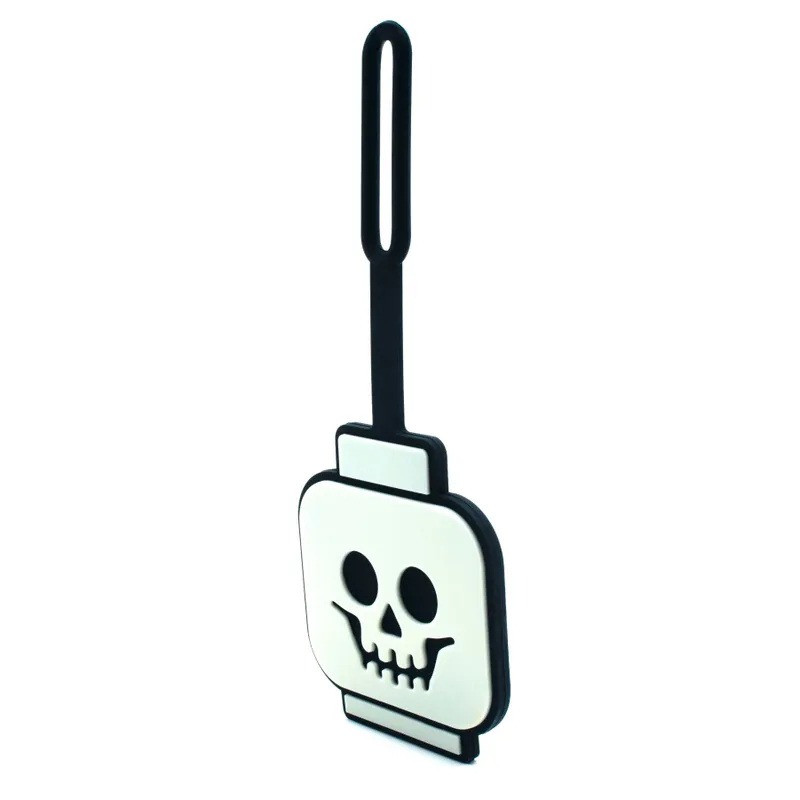 Skeleton Head Glow-in-the-Dark Bag Tag