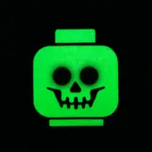 Skeleton Head Glow-in-the-Dark Bag Tag