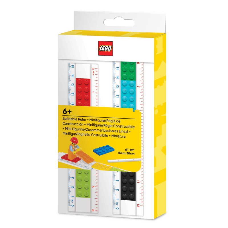 Buildable Ruler with Construction Worker Minifigure