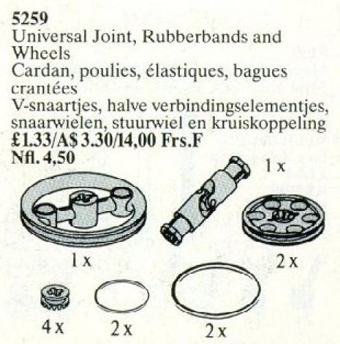 Universal Joint, Rubber Bands, and Wheels