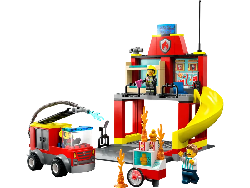 Fire Station and Fire Truck
