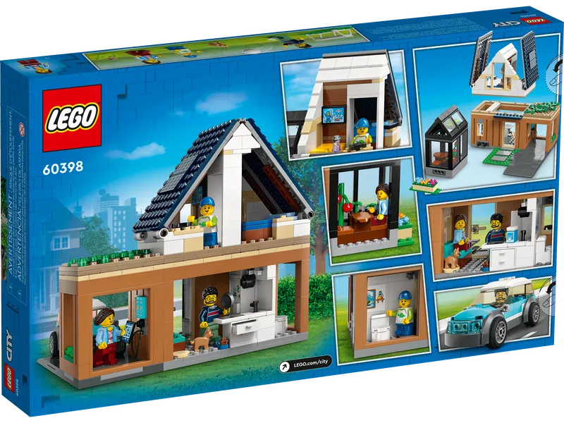 Family House and Electric Car
