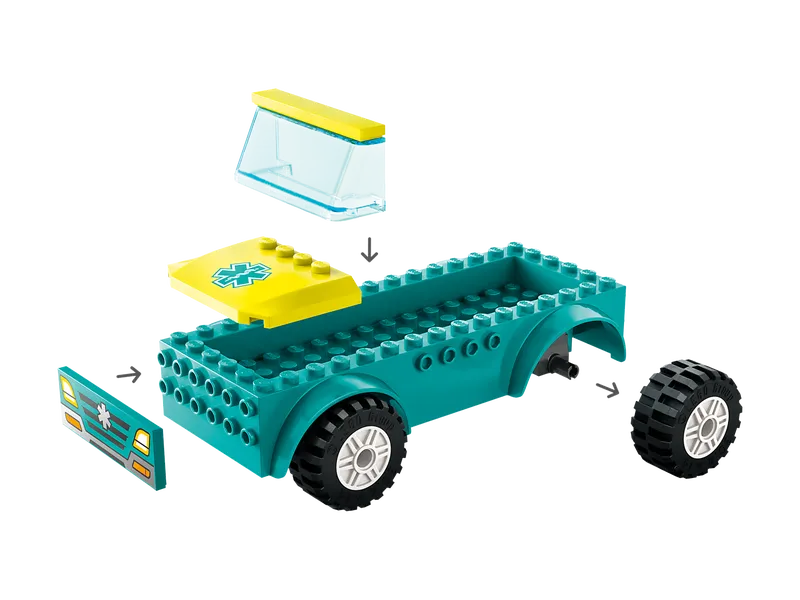 Emergency Ambulance and Snowboarder Emergency Ambulance and Snowboarder