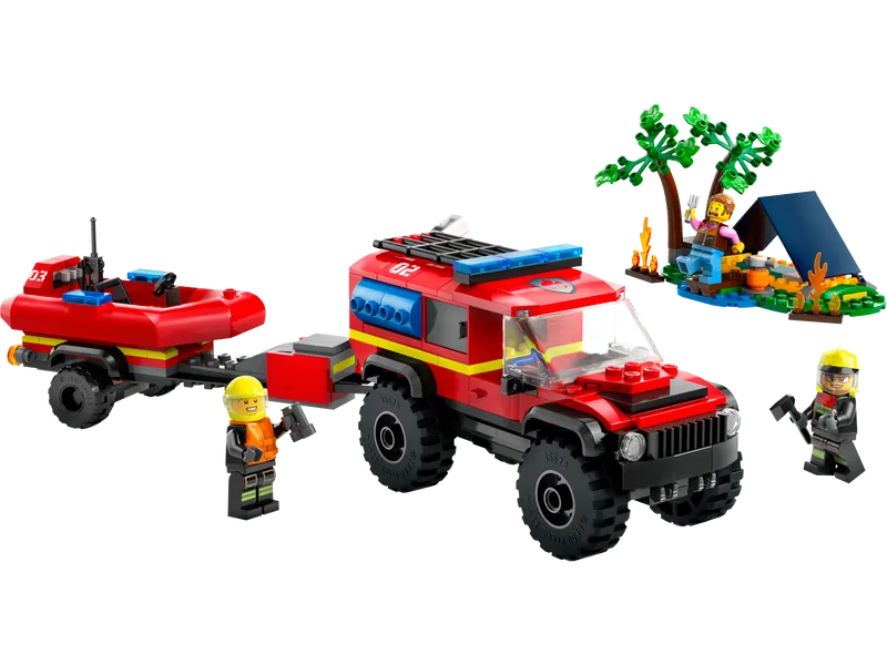 4x4 Fire Engine with Rescue Boat 4x4 Fire Engine with Rescue Boat