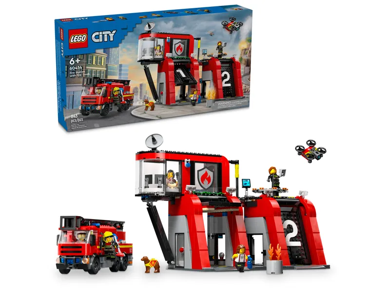 Fire Station with Fire Truck Fire Station with Fire Truck