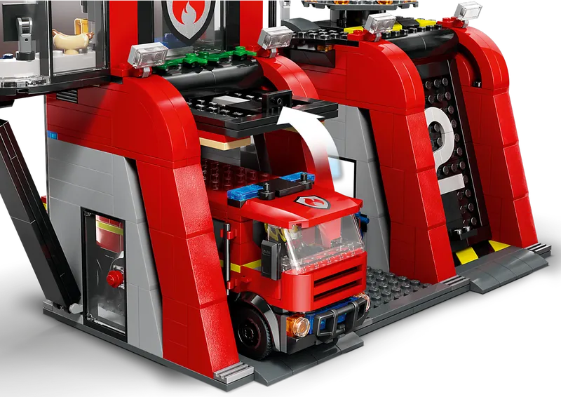 Fire Station with Fire Truck Fire Station with Fire Truck