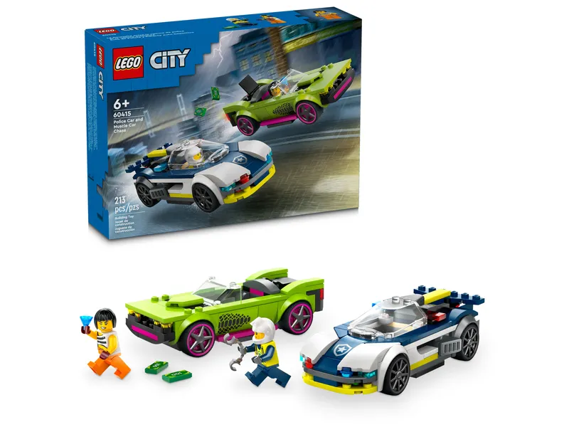 Police Car and Muscle Car Chase Police Car and Muscle Car Chase