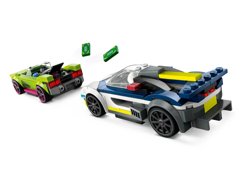 Police Car and Muscle Car Chase Police Car and Muscle Car Chase