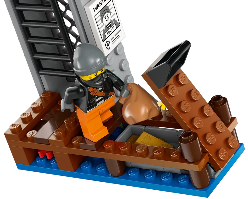 Police Speedboat and Crooks' Hideout