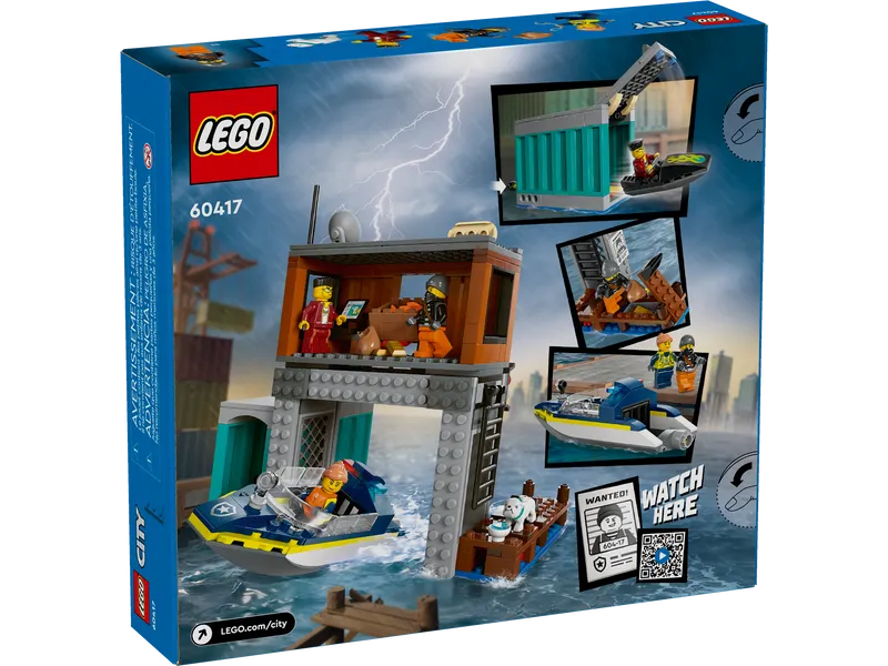 Police Speedboat and Crooks' Hideout