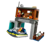 Police Speedboat and Crooks' Hideout