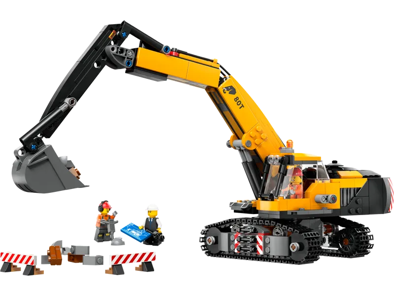 Yellow Construction Excavator