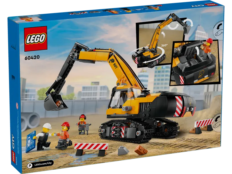 Yellow Construction Excavator