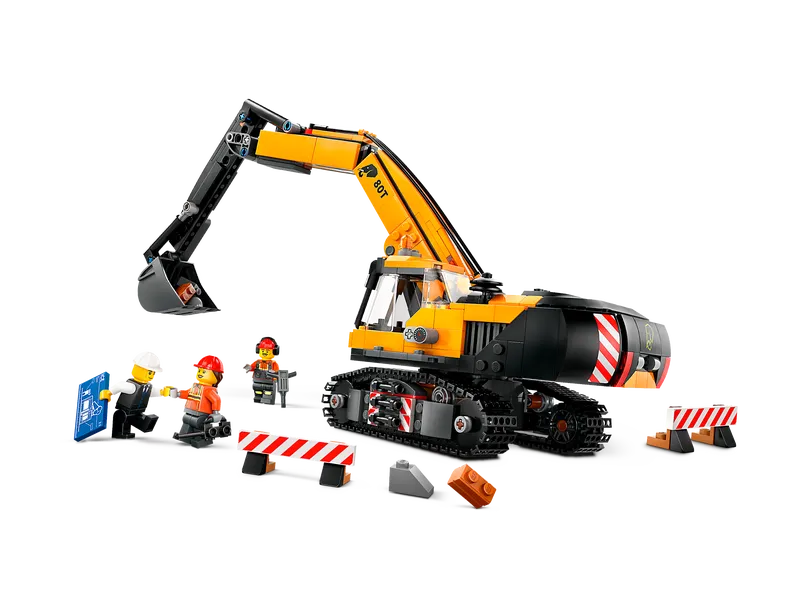 Yellow Construction Excavator