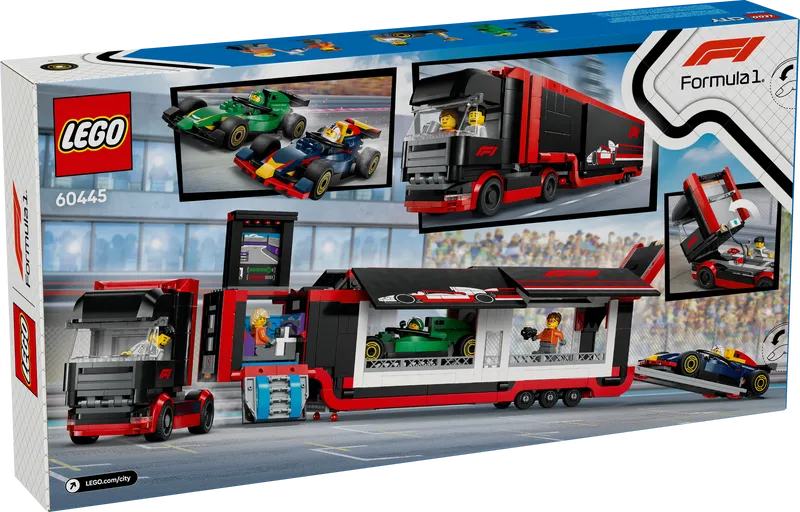 F1 Truck with RB20 & AMR24 F1 Cars
