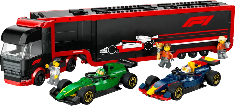 F1 Truck with RB20 & AMR24 F1 Cars