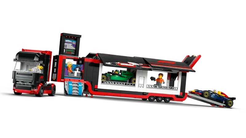 F1 Truck with RB20 & AMR24 F1 Cars