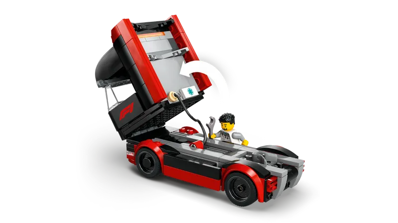 F1 Truck with RB20 & AMR24 F1 Cars